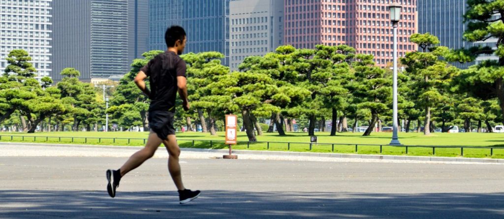 Jogger around Imperial Palace