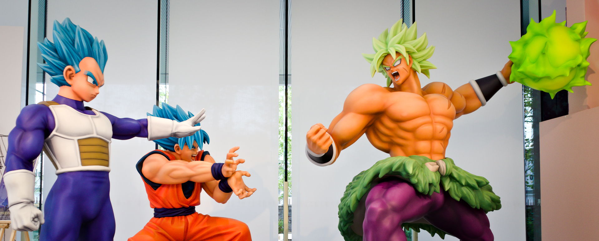 Sculptures from Dragon Ball Super Broly Toei Animation Museum