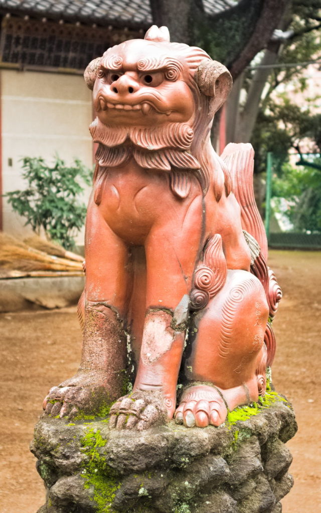 Komainu Statue at Shinagawa Shrine