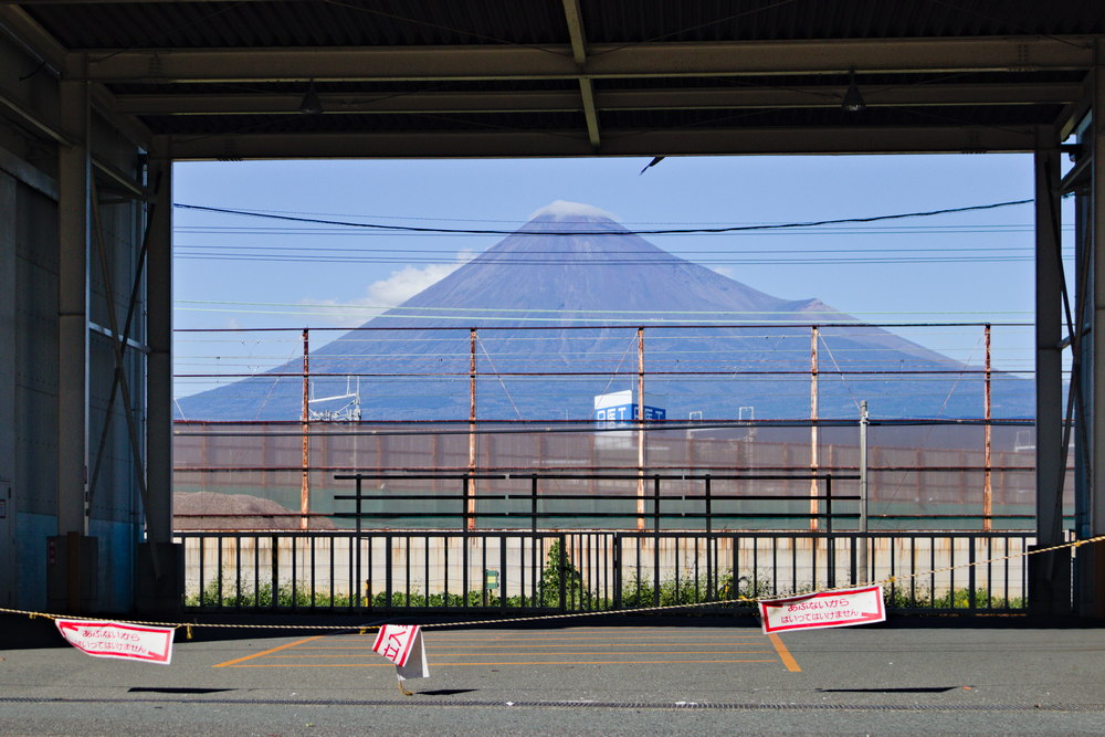 Mount Fuji from Warehouse in Fuji City